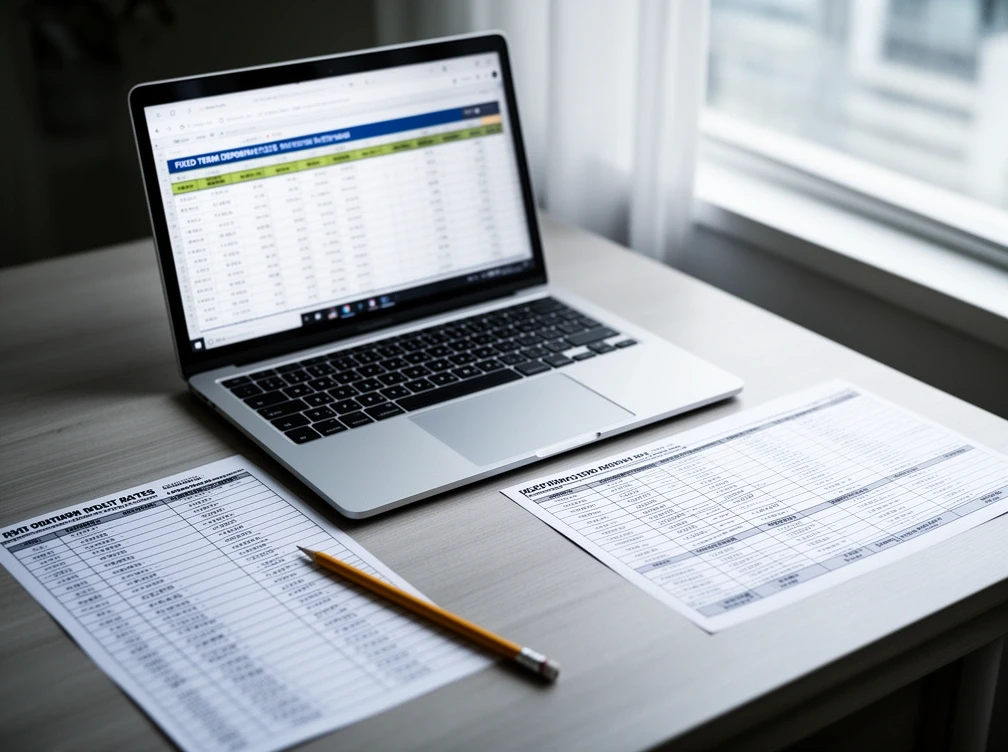 Spreadsheet of fixed term deposits used in the Deposit Ladder course
